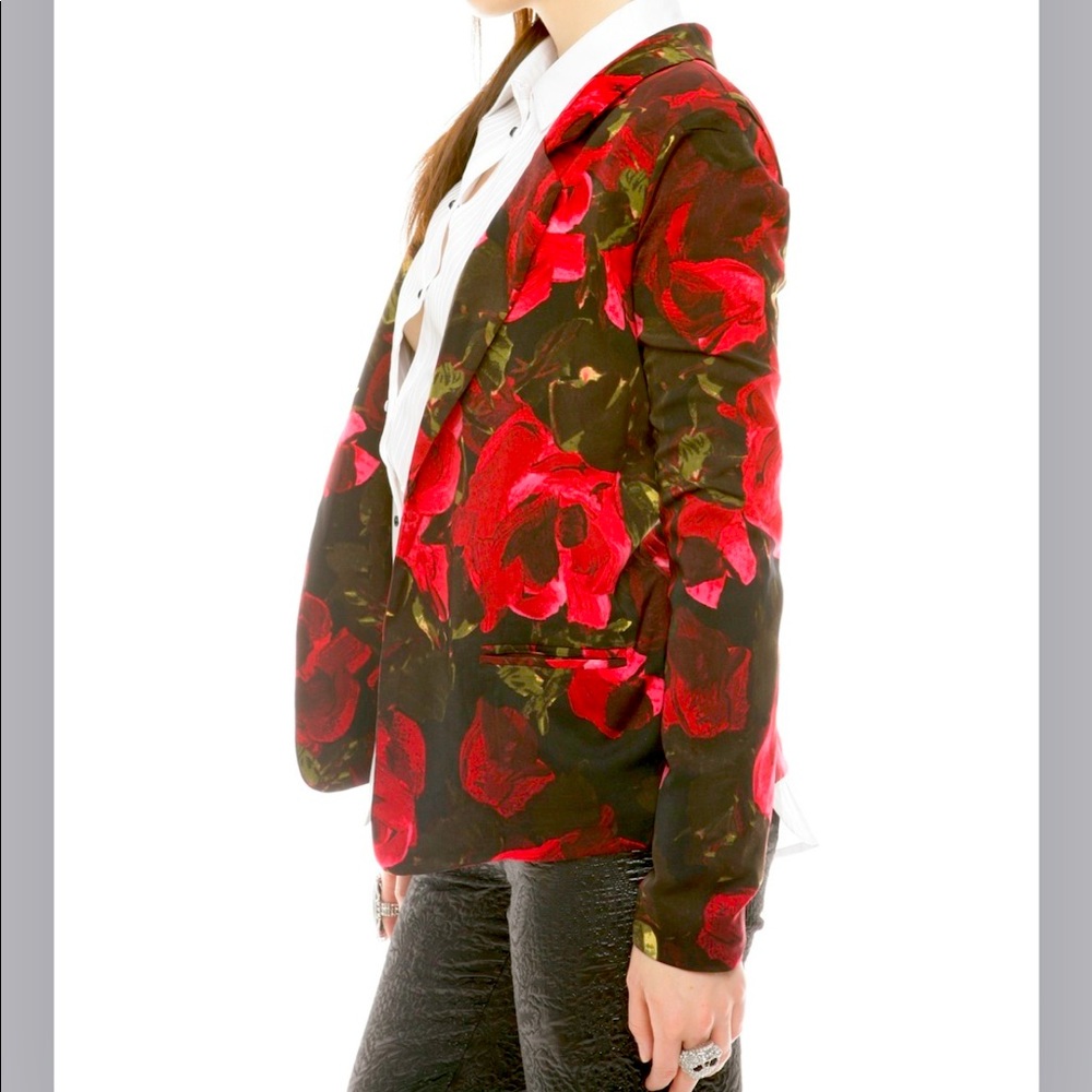 Red and Black Fitted Jacket